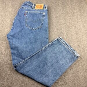 Levi's 505 Regular Fit Straight Leg Men's 42x30 Blue Denim Jeans 00505-4891